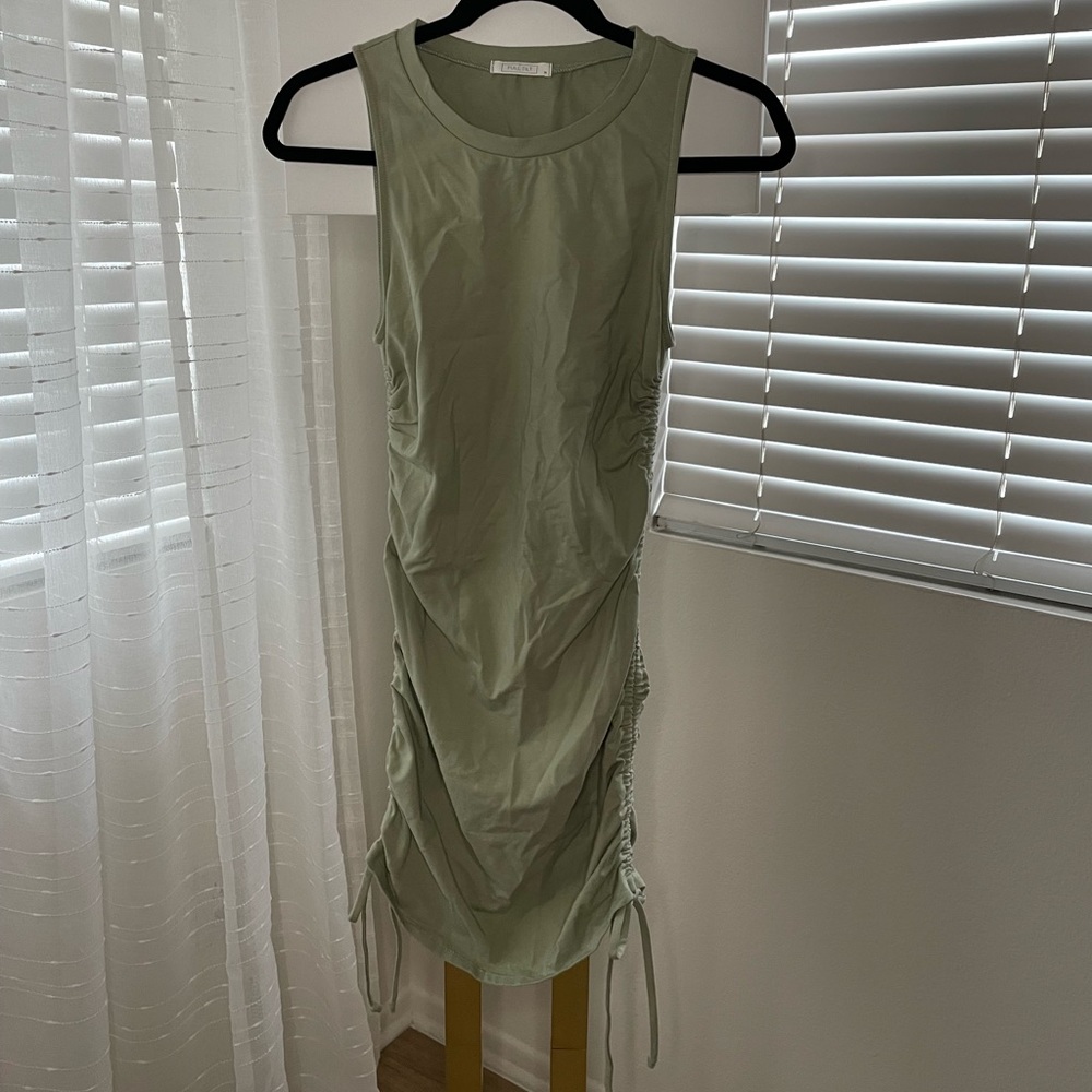 Cinched Side Knit Tank Dress